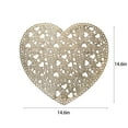 thumbnail image 3 of KQJQS Heart-shaped hollow-out PVC placemat, Heat-resistant insulation mat for home use, 3 of 6