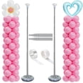 thumbnail image 1 of Juego de soportes para globos Decojoy, ajustables, 2,1 m, con bases, 1 of 6