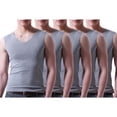thumbnail image 2 of Blekii Men's V-Neck Casual Sleeveless Tank Top 5-Pack - Solid Color Design, Moisture-Wicking Performance Fabric - Ideal for Gym Workout, Basketball Training, Running, Summer Sports, 2 of 10