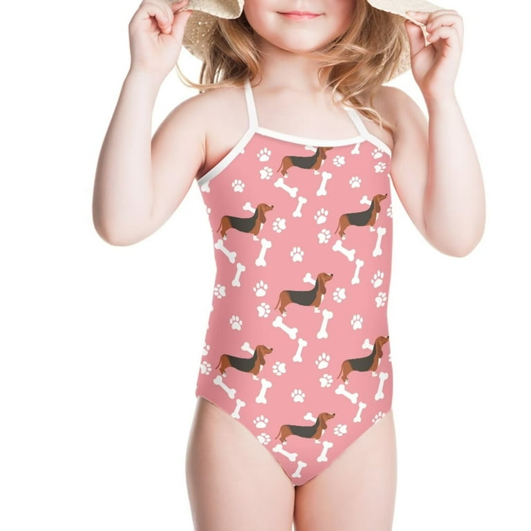 Dachshund Bathing Suit - Pink Dachshund Bathing Suit - Pink