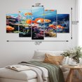 thumbnail image 4 of Designart "Marine Wonders Aquariums VIII" Nautical & Beach Metal Wall Décor Set, 4 of 5