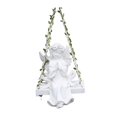 thumbnail image 3 of Figura colgante de resina para jardín, adorno para exteriores, artesanía de hadas, dibujo animado, columpio decorativo para césped, escultura para Blanco, 3 of 9