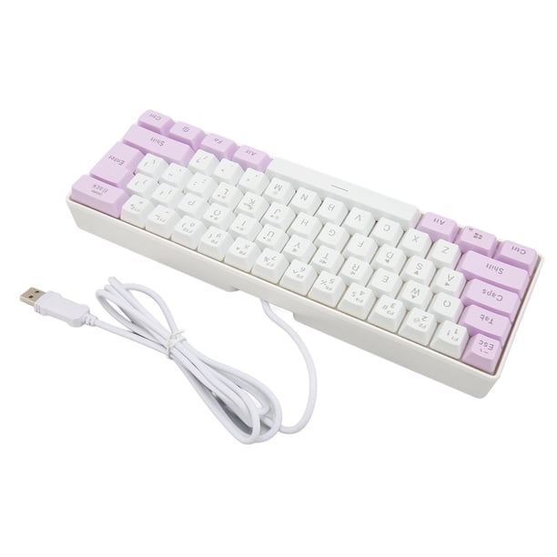 Teclado para Juegos Retroiluminado RGB de 61 Teclas Diseño Compacto Diseño Ergonómico Plug and Play con Color de Contraste Adecuado para Computadora Portátil de Escritorio ANGGREK Otros
