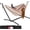 Desert Stripes, variant on PETGLE Double Hammock with Steel Stand, Indoor Outdoor Brazilian-Style Cotton Bed w/Carrying Bag, 2-Person Capacity - Ocean