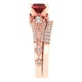 thumbnail image 3 of Clara Pucci 18K Rose Gold 2.095 Natural Garnet Engraveable Engagement Ring + Wedding Band Set, 3 of 7