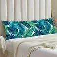 thumbnail image 2 of Palm Leaves Body Pillow Cover Green Tropical Leave Summer Palm Tree Leaf Long Pillowcase with Zipper Decorative Rectangle Cushion Covers Soft Large Bedding Pillow Cases for Couch,Sofa,Bedroom,20"x54", 2 of 5