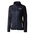 thumbnail image 2 of Women's Cutter & Buck Navy Seattle Seahawks Rainier PrimaLoft Eco Insulated Full-Zip Puffer Jacket, 2 of 3