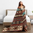 thumbnail image 3 of Southwest Aztec Western Throw Blanket Soft Flannel Blanket Warm Blankets Lightweight Tufted Fuzzy Flannel Fleece for All Seasons,Bed Couch/Sofa/Chair (Southwest Aztec Western, 50"×60"), 3 of 6