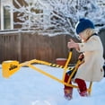 thumbnail image 4 of Big Dig Toy Excavator Ride, Sandbox Digger w/ 360 Rotation Base for Kids Ages 3 & Up, Yellow - Outdoor Playground and Sand Beach Construction Riding Toys for Children, 4 of 9