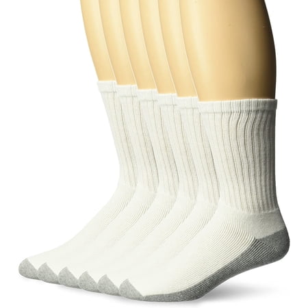 Fruit Of The Loom Mens 6 Pack Full Cushion Crew Sock, Shoe Size 6-12 ...