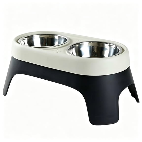 ACDANC Dog Elevated Feeder Anti Knock Stainless Steel Raised Dog Bowl Elevated Bowls for Dog Cat Bowl