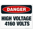 thumbnail image 1 of High Voltage 4160 Volts Sign, OSHA Danger Sign, 18x24 Corrugated Plastic, 1 of 1