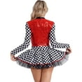 thumbnail image 2 of Zaldita Womens Racer Dress Clubwear A-line Tulle Skirt Driver Checkerboard Party Team Fancy Dress Red XL, 2 of 6