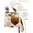 thumbnail image 2 of Orange Marble Table Cloth, Gold White Geometric Hexagon Modern Waterproof Tablecloth for Rectangle Tables, Reusable Washable Fabric Table Cover for Restaurant Kitchen Dining Tables 60"x120", 2 of 6