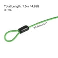 thumbnail image 2 of Security Cable 2.5mm x 1.5m/5ft Coated Luggage Lock Wire Rope with Double Loop, Clear Green, 3 Pack, 2 of 5