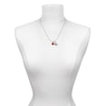 thumbnail image 3 of Delight Jewelry Silvertone Small Orange Paw Mother & Daughter Heart Necklaces (Set of 2), 19"+2", 3 of 4