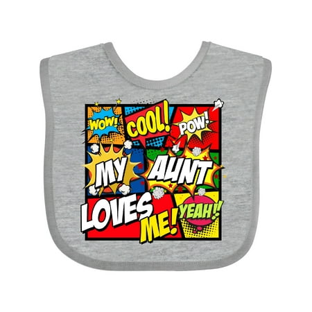

Inktastic My Aunt Love Me Gift Baby Boy or Baby Girl Bib