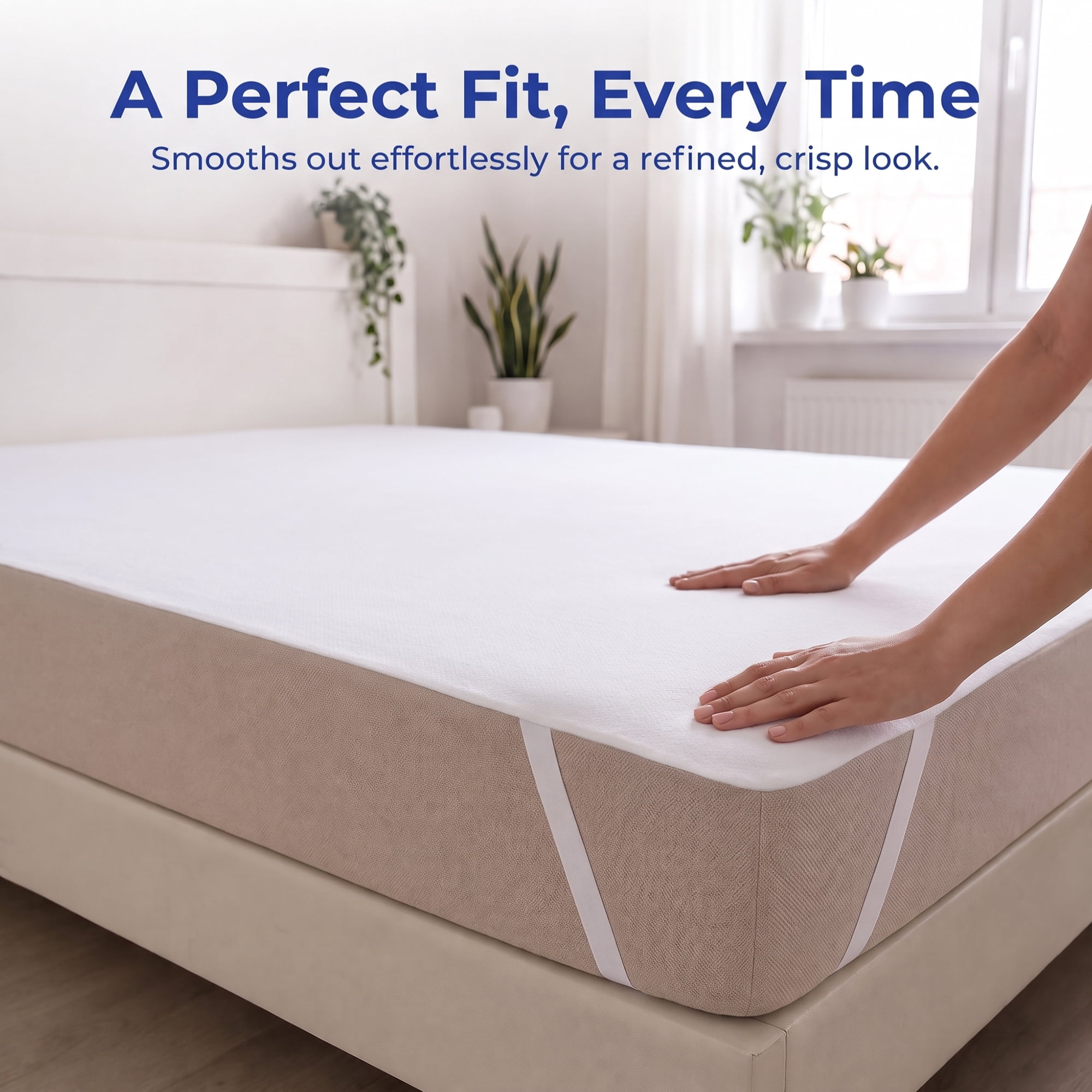 Unique Bargains Microfiber Mattress Protector Cozy Textured Bedding White 54"x75"