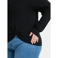 thumbnail image 5 of Terra & Sky Women’s Plus Size Double-Knit Twist Sweater, Sizes 0X-5X, 5 of 5