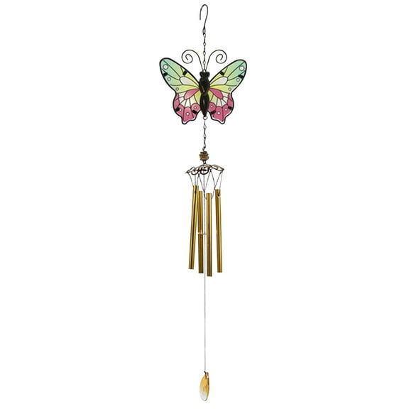 VerPetridure Painted Butterfly Rust-proof Metal Wind Chime Hanging Room Decoration