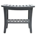 thumbnail image 1 of Redmon 20''x13.5' x17.5'' Contemporary Teak Wooden Bench, Weathered Gray, 1 of 7