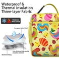 thumbnail image 2 of Chicken Insulated Lunch Bag Box Men Reusable Lunch Bag with Front Pocket Lunch Box Containers Picnic Beach, 2 of 6