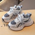 thumbnail image 2 of Girls Shoes - Girls Sneakers Breathable Footwear Lightweight Mesh Comfortable for Walking Running Casual Sports Design Outdoor Shoes for Kids Activities - Girls Sneakers,Color:04 Grey,Size:29, 2 of 5