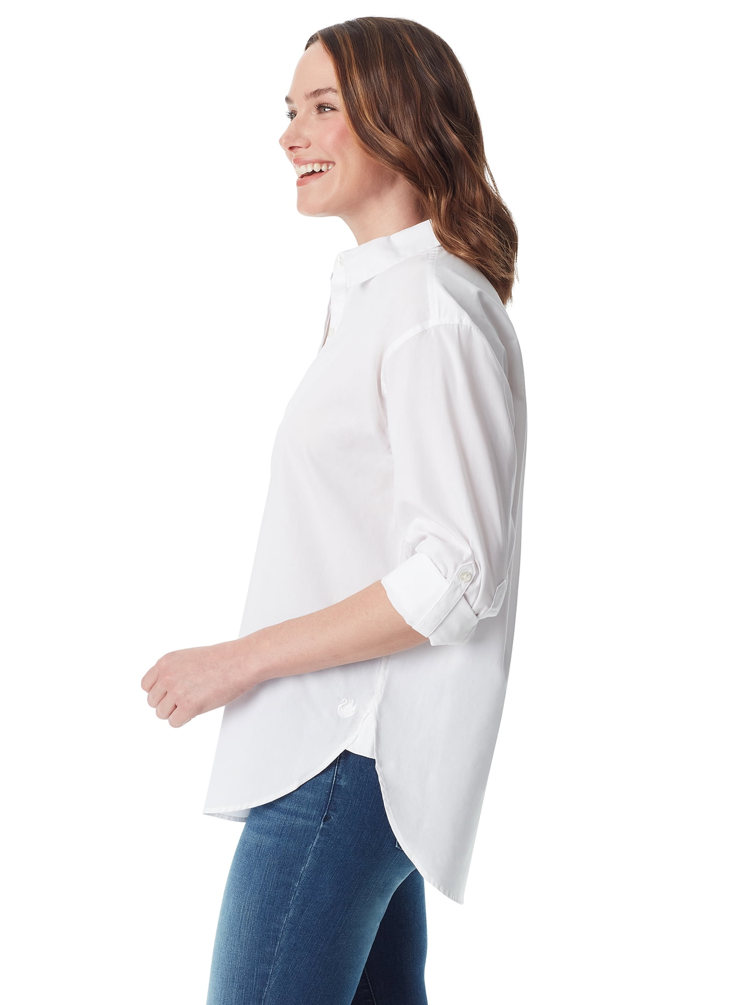 Gloria Vanderbilt Swan Series Women's Amanda Oversized Shirt, Sizes S-XXXL