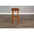 thumbnail image 3 of Sunny Designs 30" Sedona Wood Backless Swivel Stool in Rustic Oak (Set of 2), 3 of 4
