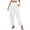 White wide leg harem pants with pockets a1, variant on Cagogo Women's Wide Leg High Waisted Harem Pants with Pockets Solid Casual Long Pants Vacation Beach Lounge Travel Trousers, Light Blue M
