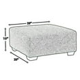 thumbnail image 5 of Square Textured Fabric Upholstered Oversized Accent Ottoman Light Gray - Saltoro Sherpi, 5 of 5
