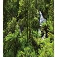 thumbnail image 3 of Rainforest Duvet Cover Set, Forest Waterfall River Tourist Attraction Tropical Lands Theme Exotic Print, Decorative 3 Piece Bedding Set with 2 Pillow Shams, King Size, Green, by Ambesonne, 3 of 3