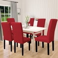 thumbnail image 2 of Juego de 6 fundas para silla Easy-Going, impermeables, de jacquard elástico, color rojo, 2 of 7