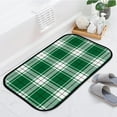 thumbnail image 4 of Floor Door Mats Bath Rugs Christmas Tartan Check Plaid Green Bathroom Carpet Non-Slip Absorbent for Entryway Indoor 23.6x15.7in Carpet Runner, 4 of 7