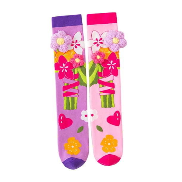Calcetines de dibujos animados para niñas, lindos regalos, modernos, transpirables, calcetines largos para niñas pequeñas para carnaval Estilo G
