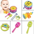 thumbnail image 3 of TOPINCN 7Pcs Musical Instrument Educational Toys Set Drum Bell Sand Hammer Trumpet for Kids Children, Instruments Toy Set, Kids Toy Drum, 3 of 7