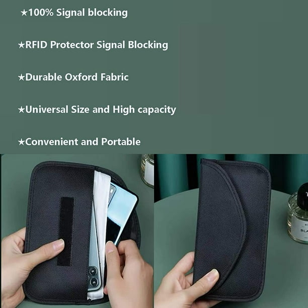 Pochette de blocage de signal de clé de voiture Sac de blocage de signal  RFID ， Sac Faraday antivol pour clé de voiture et poche de blocage de  téléphone portable 