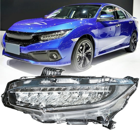 Headlight Assembly for 2016-2019 Honda Civic Full LED Left Driver Side Headlamp HO2502176
