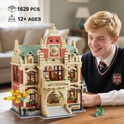 TERRAMUS University Club House Building Set with Light, 1629 Pcs City Campus Architecture Model Home Office Decor Building Blocks Kit, Creative Building Toys for Age 12+