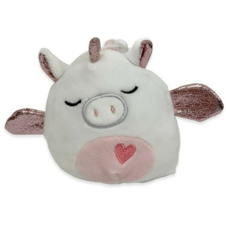 Squishmallows Official Kellytoy Plush 3.5" Raquel the Pegacorn - Clip-on - Valentines Edition