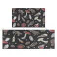 thumbnail image 1 of Dazzling Non-Slip & Cushioned Red Mushroom Kitchen Rugs & Mats, Set of 2 - Perfect Boho Style for Kitchen, Bathroom, Laundry - Adds Charm to Your Home Decor, Sizes 17x30 & 17x47 inches, 1 of 7