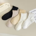 thumbnail image 3 of Calcetines finos de algodón ShuxiuWang calcetines de algodón suave para mujer 5 pares negro caqui amarillo blanco beige, 3 of 5