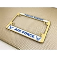 thumbnail image 6 of [Officially Licensed U.S. Air Force Product] - Motorcycle Domed Custom-Made Personalized Metal License Plate Frame with Proud Parent US Air Force & Wings Symbol Design - Gold, 6 of 7