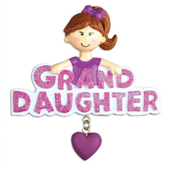 Granddaughter with Dangling Heart Personalized Christmas Ornament DO-IT-YOURSELF