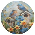 thumbnail image 3 of Ryvnso Two Bird on House Round Plate Mats Dining Table Placemat Set of 4 for Holiday Decoration, 3 of 7