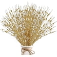 thumbnail image 2 of Palillos de Navidad de 17 pulgadas, palitos decorativos con purpurina para árbol de Navidad, palitos para cuentas DIY, adornos de tallo de bayas con purpurina Artificial dorada, 2 of 4
