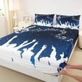 thumbnail image 3 of Homewish Musical Notes Melody Twin Sheet Sets,Music Lover Silhouette Twin Fitted Sheet,White Blue 03 For Teens,Breathable Home Decor,3-Piece, 3 of 7