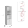 thumbnail image 4 of 71-Inch Bar Cabinet with Wine Cubbies | Organize Drinks and Snacks, 4 of 4