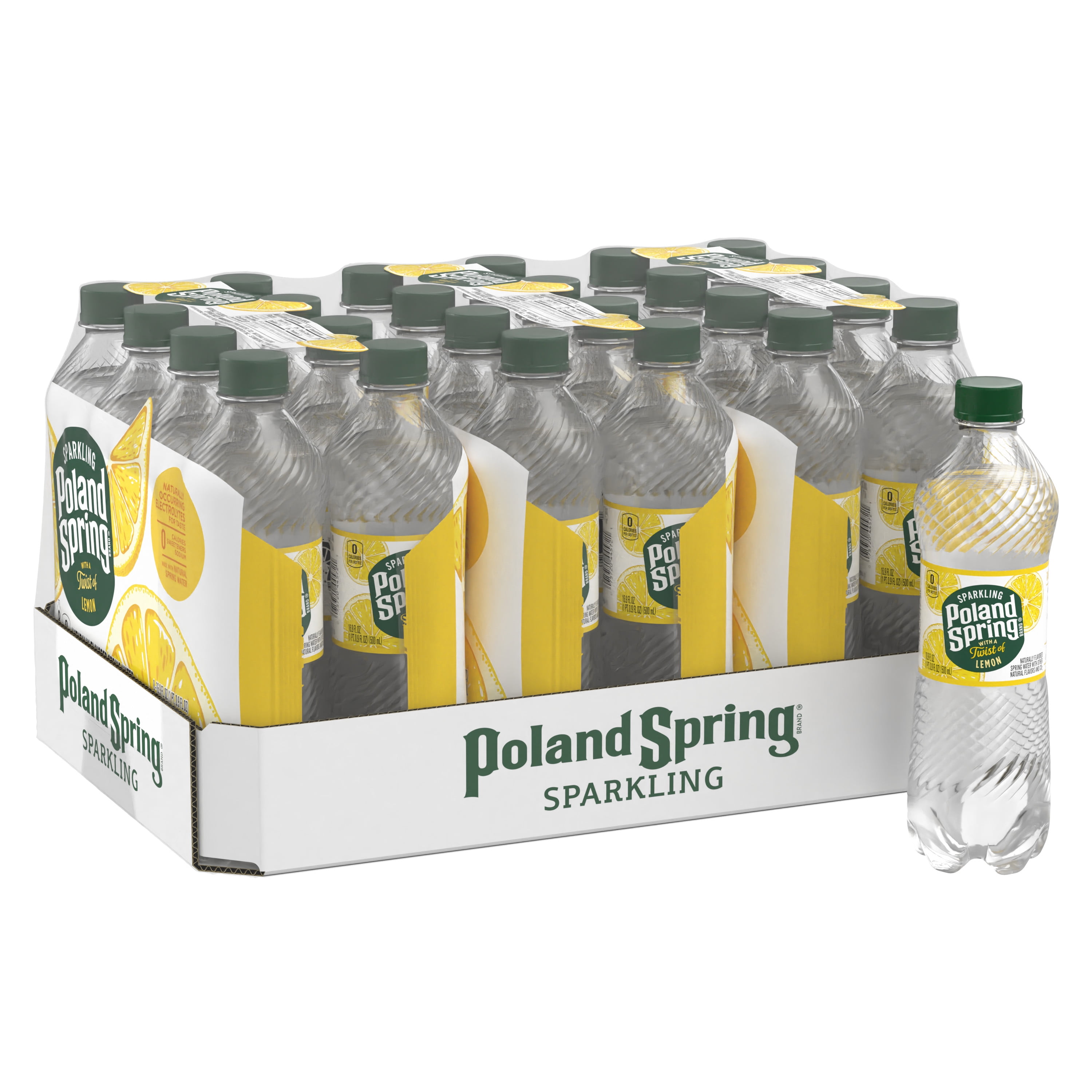 Poland Spring Sparkling Water, 16.9 Fl Oz, 24 Count Bottles