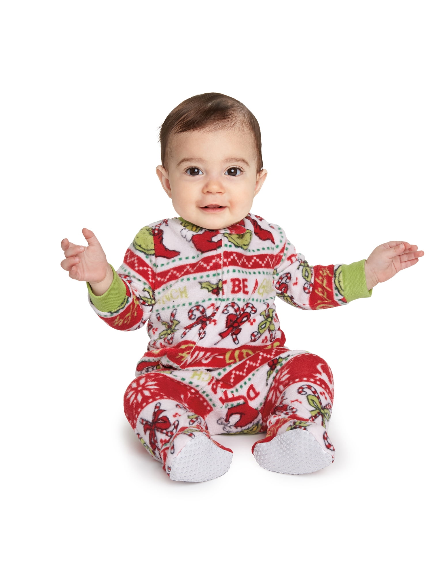 grinch baby sleepsuit